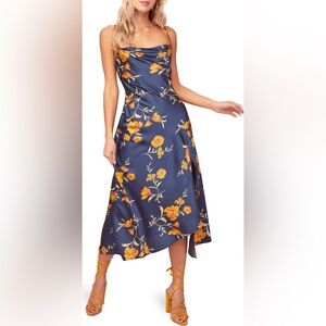 ASTR The Label Gaia Floral Print Sleeveless Midi Dress